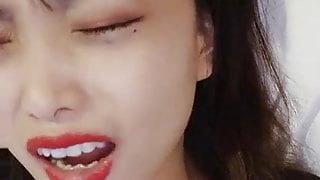 College girl trying out big dick after class and eating cum