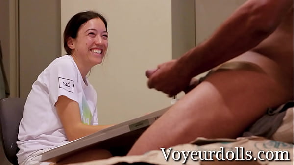 CFNM Girl Draws Cock & Watches Cumshot