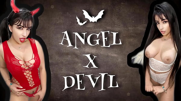 jerk off conquest JOI pretty angel and gorgeous devil cosplay teasing to get your cum which one will you choose??